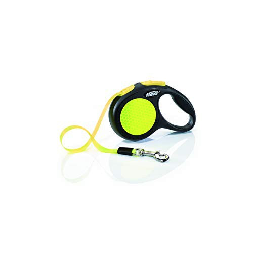 Flexi Neon Tape Green 5m Retractable Dog Leash/Lead for Dogs