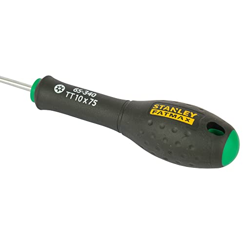 Stanley FatMax Schraubendreher Torx, TT10, 75mm Schwertlänge, Chrom-Vanadium, ergonomischer SoftGrip Handgr