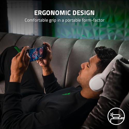 Razer Kishi V2 - for Android Mobile Gaming Controller (Universal Fit with Extendable Bridge, Streaming PC, Console Games, Ergonomic Design, Powered by the Nexus App)