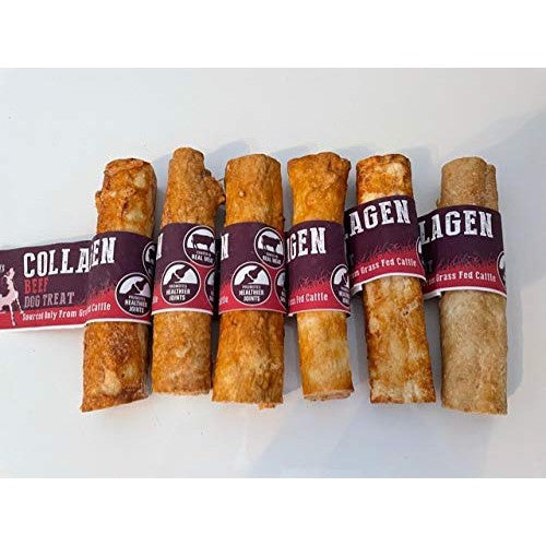 Collagen Natural Dog Treats - 5'' Beef Rolls (Pack of 6)