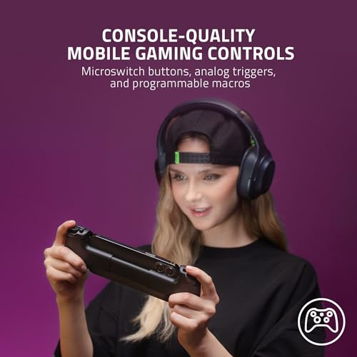 Razer Kishi V2 - for Android Mobile Gaming Controller (Universal Fit with Extendable Bridge, Streaming PC, Console Games, Ergonomic Design, Powered by the Nexus App)