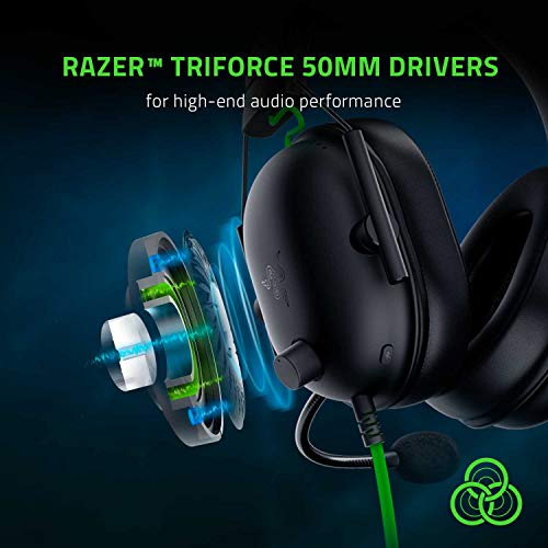 Razer BlackShark V2 - Premium Esports Gaming Headset (TriForce 50mm Drivers, HyperClear Cardiod Mic, Advanced Passive Noise Cancelation