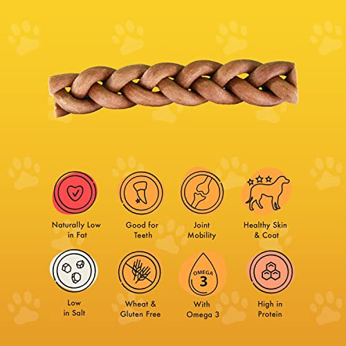 Pet Munchies Large Buffalo Dental Chew, Healthy, Natural and Long-Lasting Dog Treats, Grain Free and Low in Fat 90g