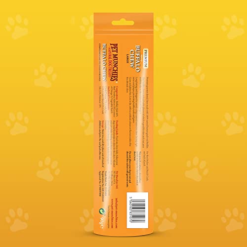 Pet Munchies Large Buffalo Dental Chew, Healthy, Natural and Long-Lasting Dog Treats, Grain Free and Low in Fat 90g