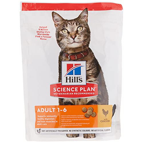 Hills Science Plan Adult Chicken - dry food for adult cats 1-6 years 300 gr