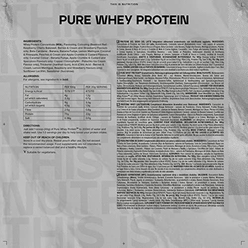 Bulk Pure Whey Protein Powder Shake, Iced Latte, 500g