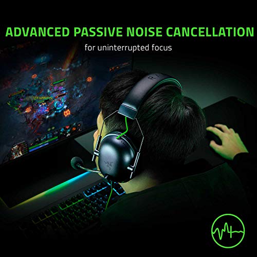 Razer BlackShark V2 - Premium Esports Gaming Headset (TriForce 50mm Drivers, HyperClear Cardiod Mic, Advanced Passive Noise Cancelation