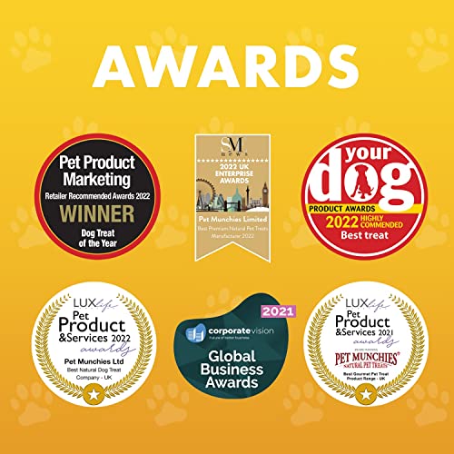 Pet Munchies Large Buffalo Dental Chew, Healthy, Natural and Long-Lasting Dog Treats, Grain Free and Low in Fat 90g