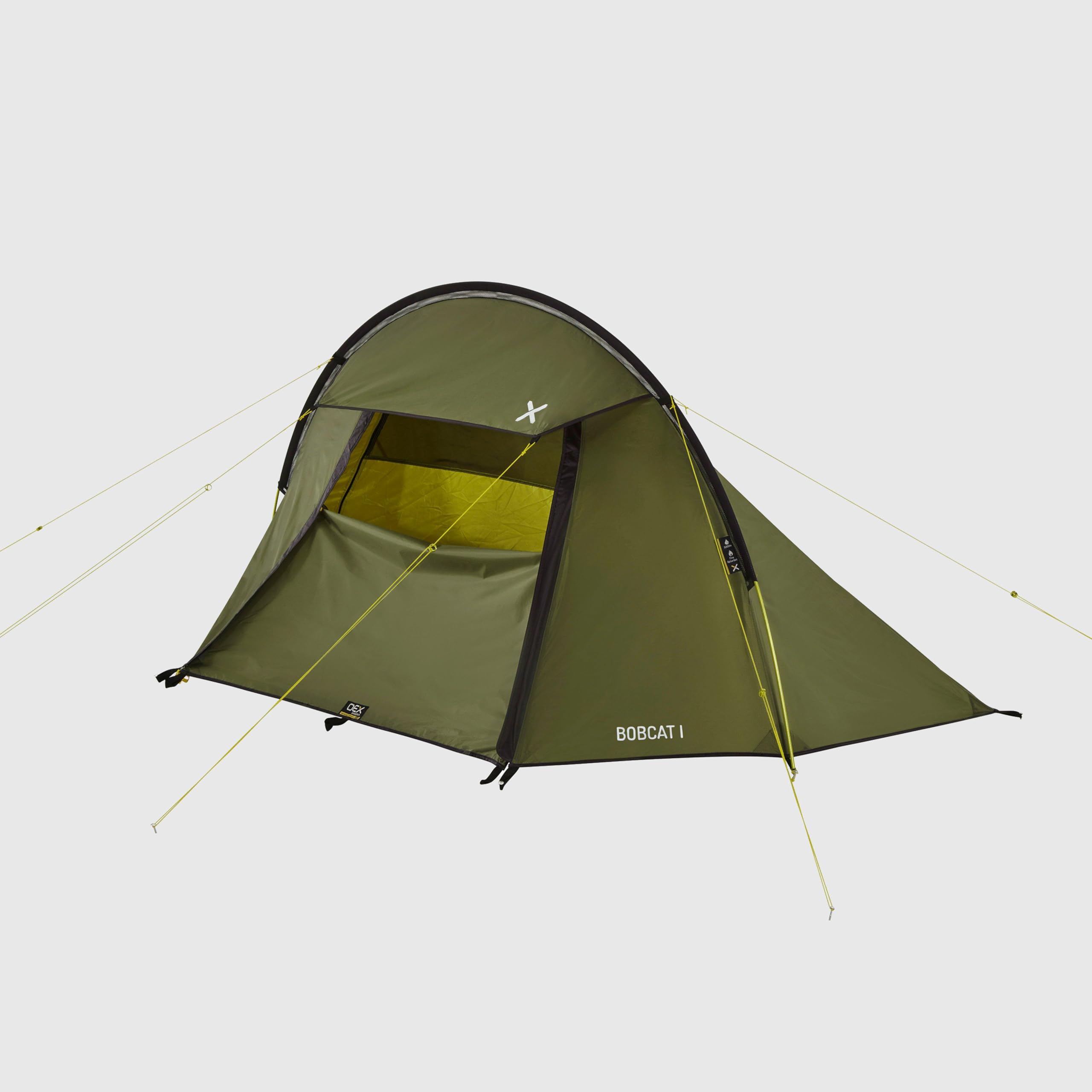 OEX Bobcat Tent for 1 Person for Harsh Weather Conditions, 1 Man, Compact, Ultra Lightweight, Sturdy, Easy to Pitch, Expeditions, Backpacking, Hiking, Wild Camping, Bike Tours, 5000mm HH, Green