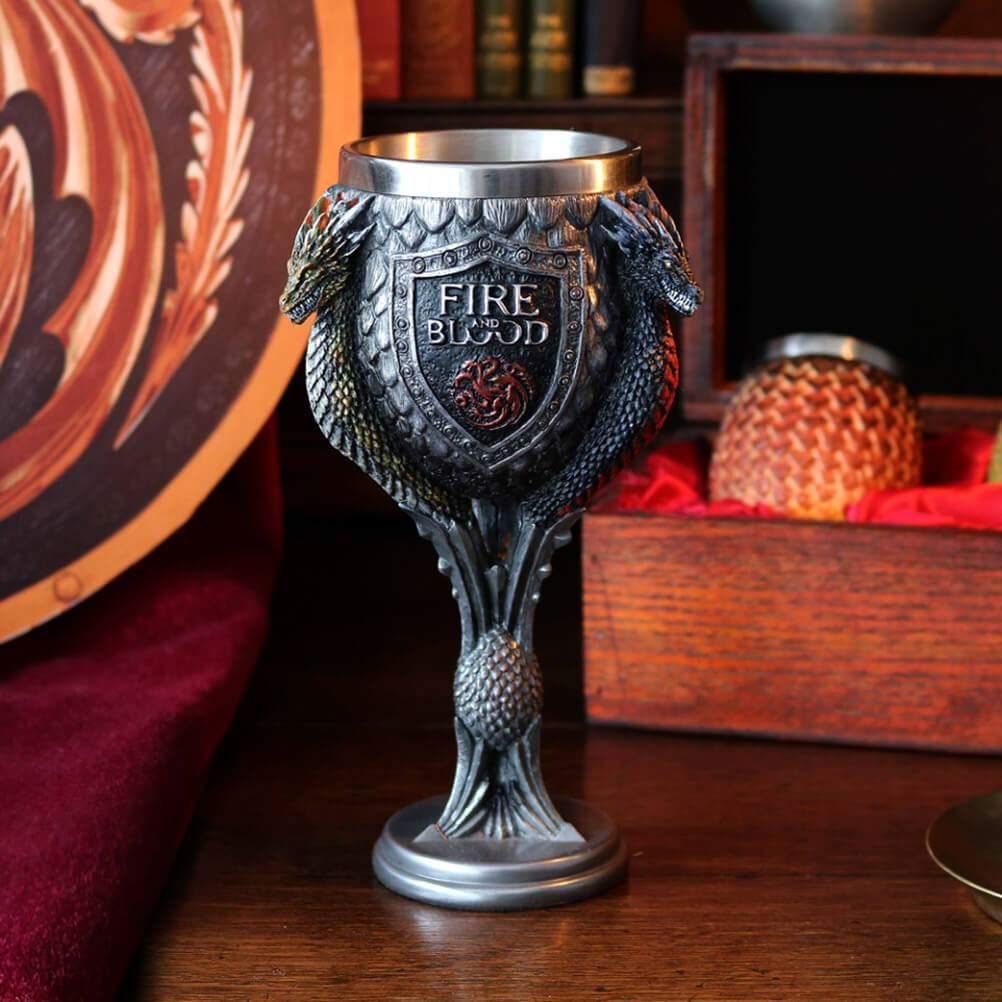 Nemesis Now House Targaryen Goblet Game of Thrones Goblet 23cm Grey