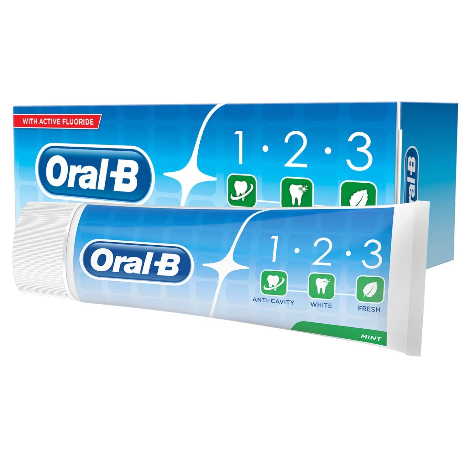 ORAL-B Manual 1.2.3 Fresh Mint Toothpaste, 75 ml