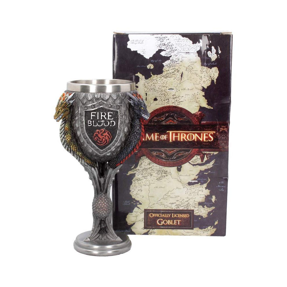 Nemesis Now House Targaryen Goblet Game of Thrones Goblet 23cm Grey