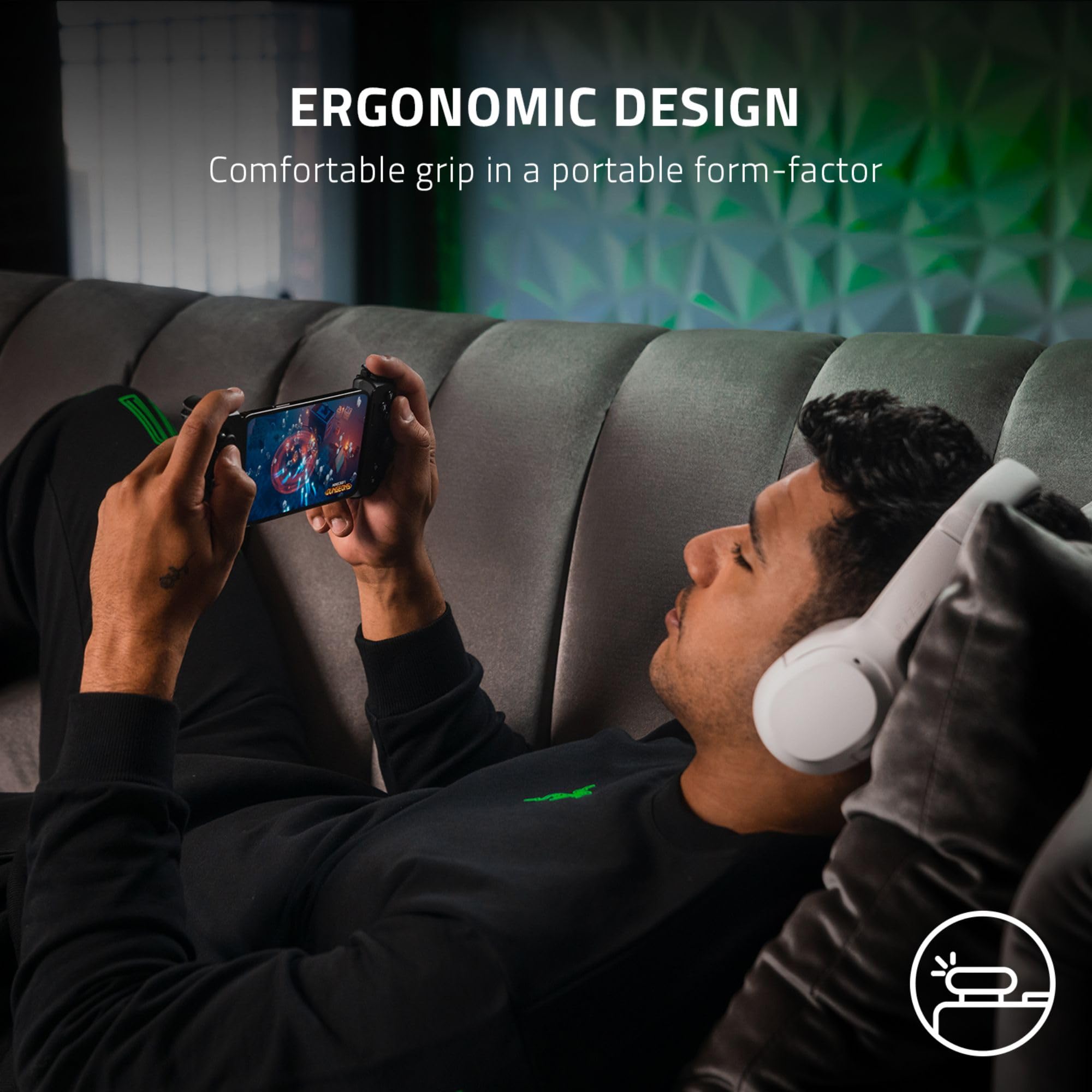 Razer Kishi V2 - for Android Mobile Gaming Controller (Universal Fit with Extendable Bridge, Streaming PC, Console Games, Ergonomic Design, Powered by the Nexus App)