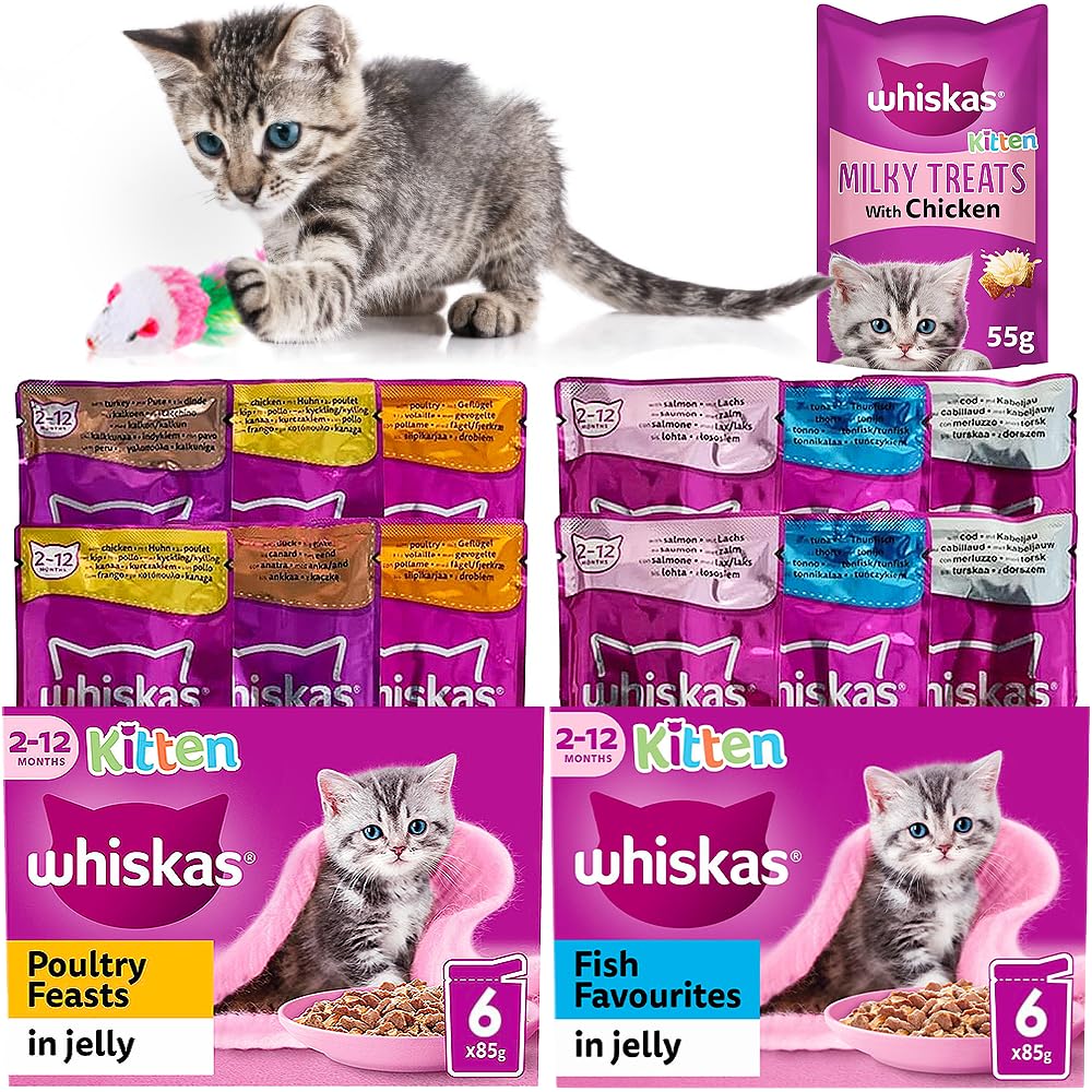 Whiskas Kitten Wet Food Bulk Bundle 2-12 Months