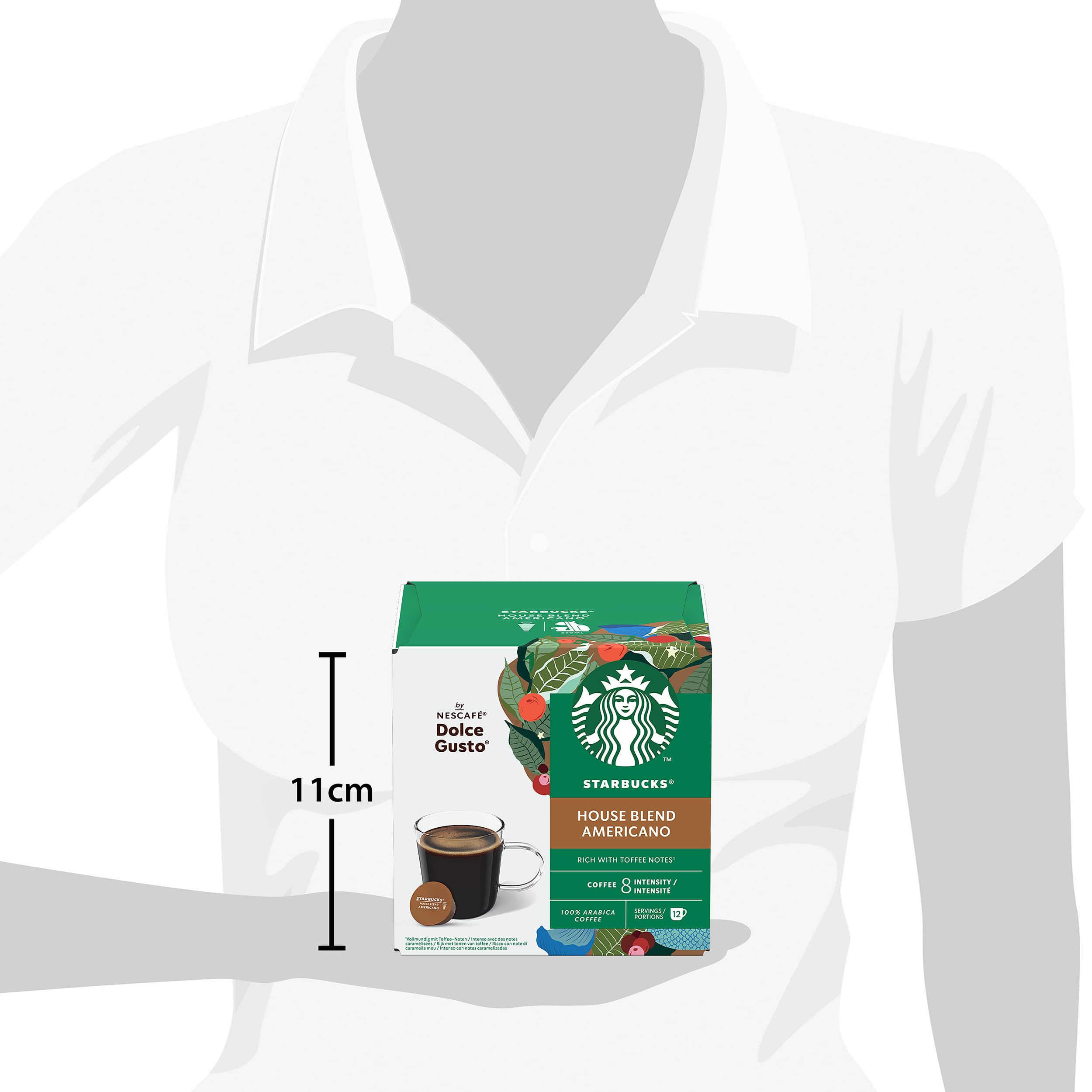 STARBUCKS House Blend by Nescafé Dolce Gusto, Medium Roast, Coffee Pods 6 x 12 (72 Capsules)