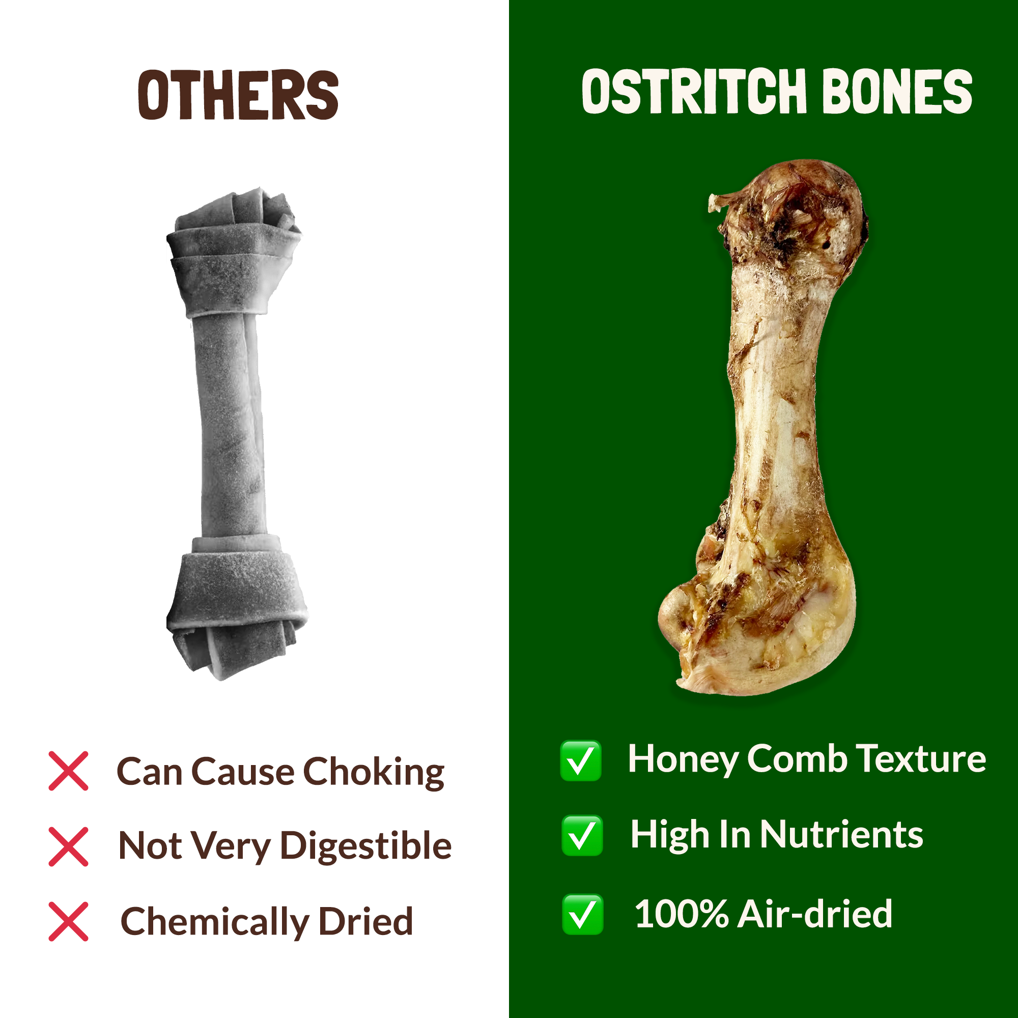 Koala Pets Jumbo Ostrich Bones for Dogs