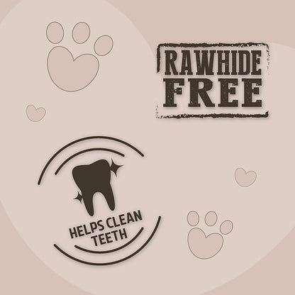 Rosewood Magic Bone Filled Twists for Dogs - Chicken and Peanut Butter Flavour Dog Treats, Rawhide Free, Medium Sized Dog Chews for Small, Medium and Large Dogs, 6pc (Case of 10 x 195g)