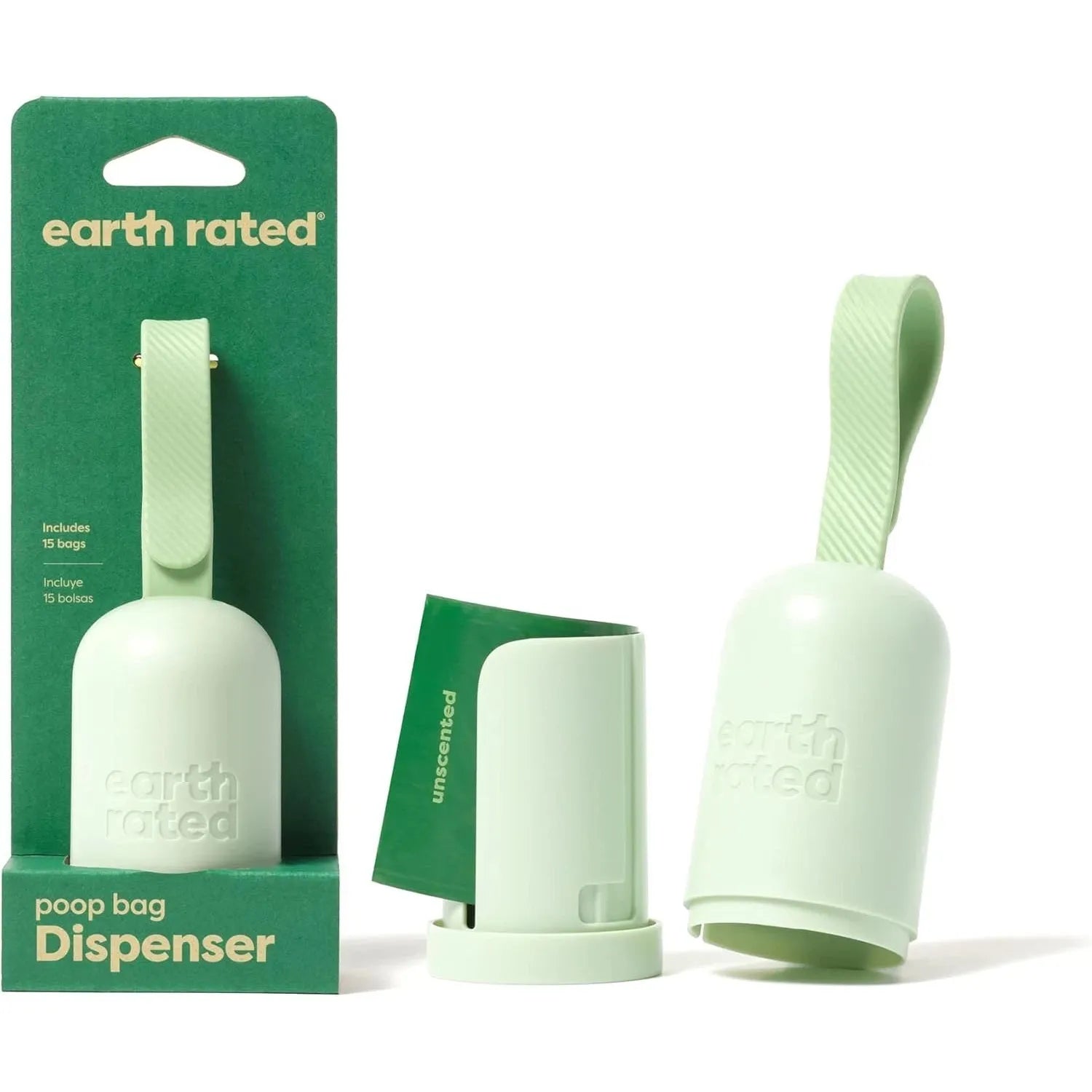 Earth Rated Dog Puppy Poo Bags Poop Waste Refill Roll 15 Bag Dispenser